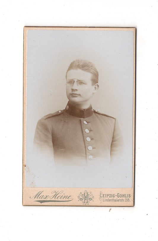 Fotografie Soldat - Leipzig-Gohlis 1890er / CDV M1-05