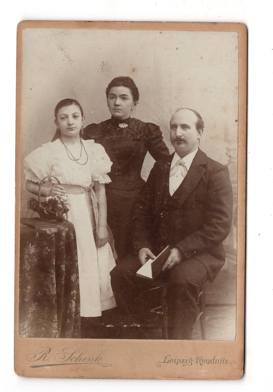 Fotografie Schönes Familienbild - Leipzig-Reudnitz 1890er / CAB X-35