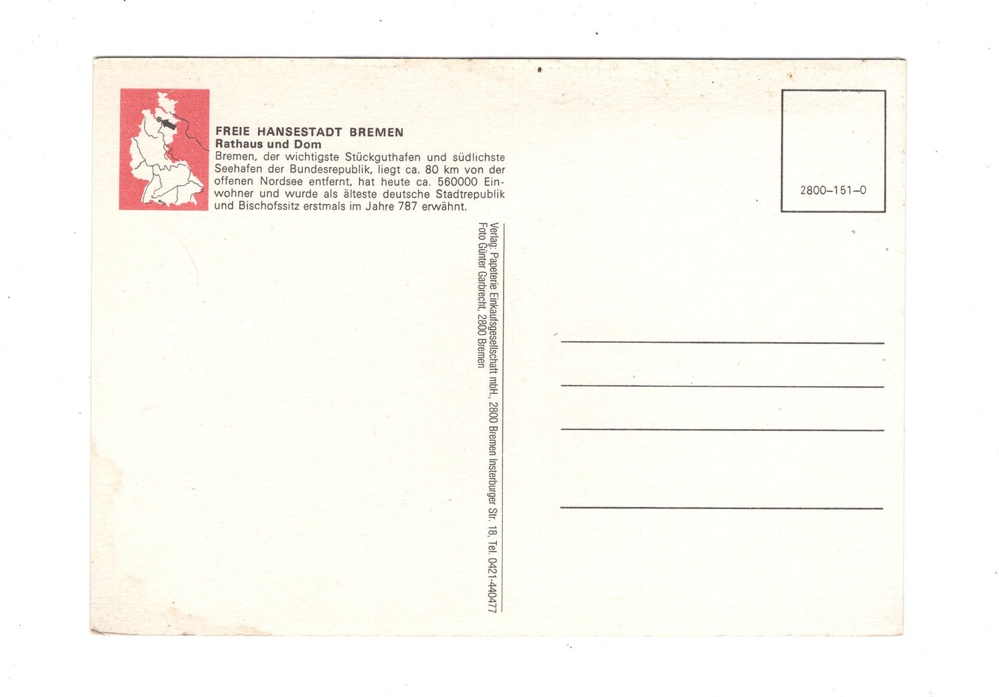 Ansichtskarte Bremen / Rathaus und Dom