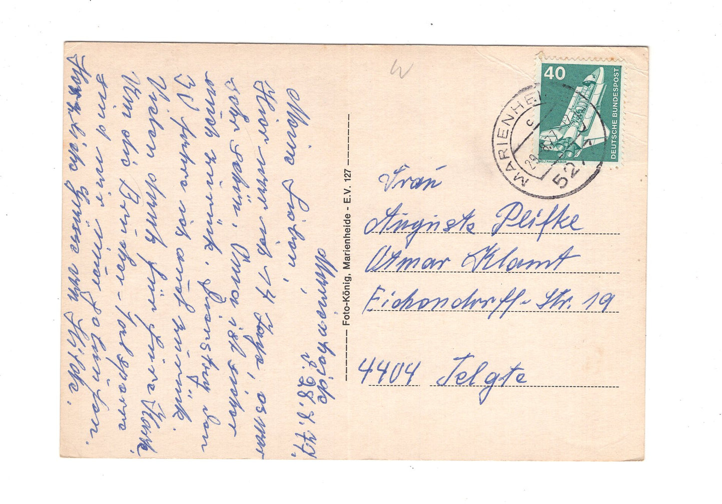 Ansichtskarte Marienheide / Parkanlage / Brucher-Talsperre +++