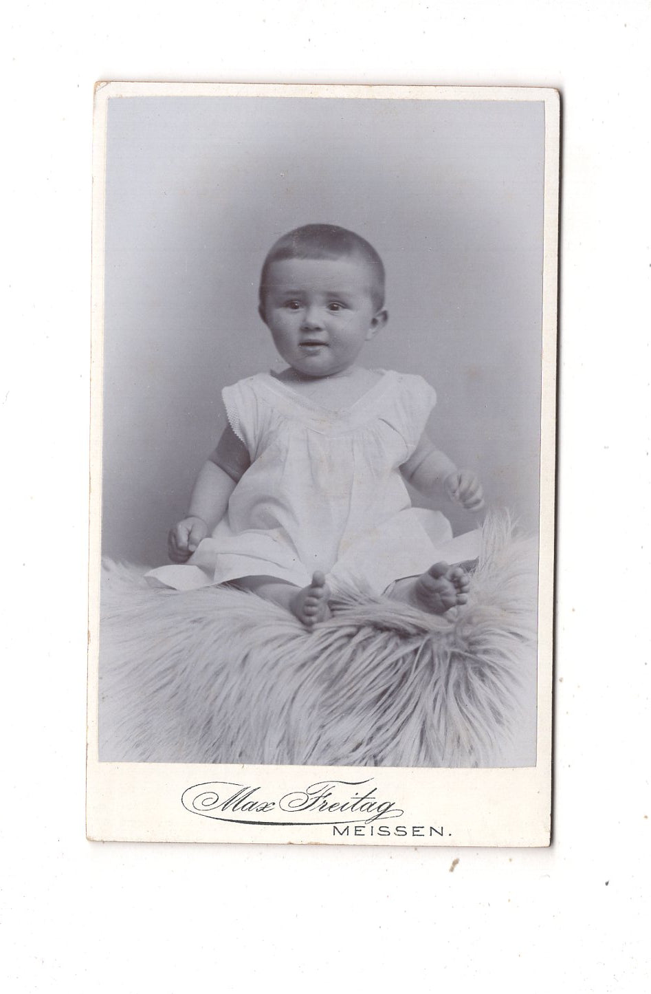 Fotografie Schönes Kinderbild / Baby - Meißen 1890er / CDV N1-08