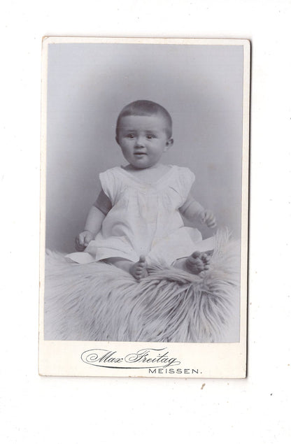 Fotografie Schönes Kinderbild / Baby - Meißen 1890er / CDV N1-08