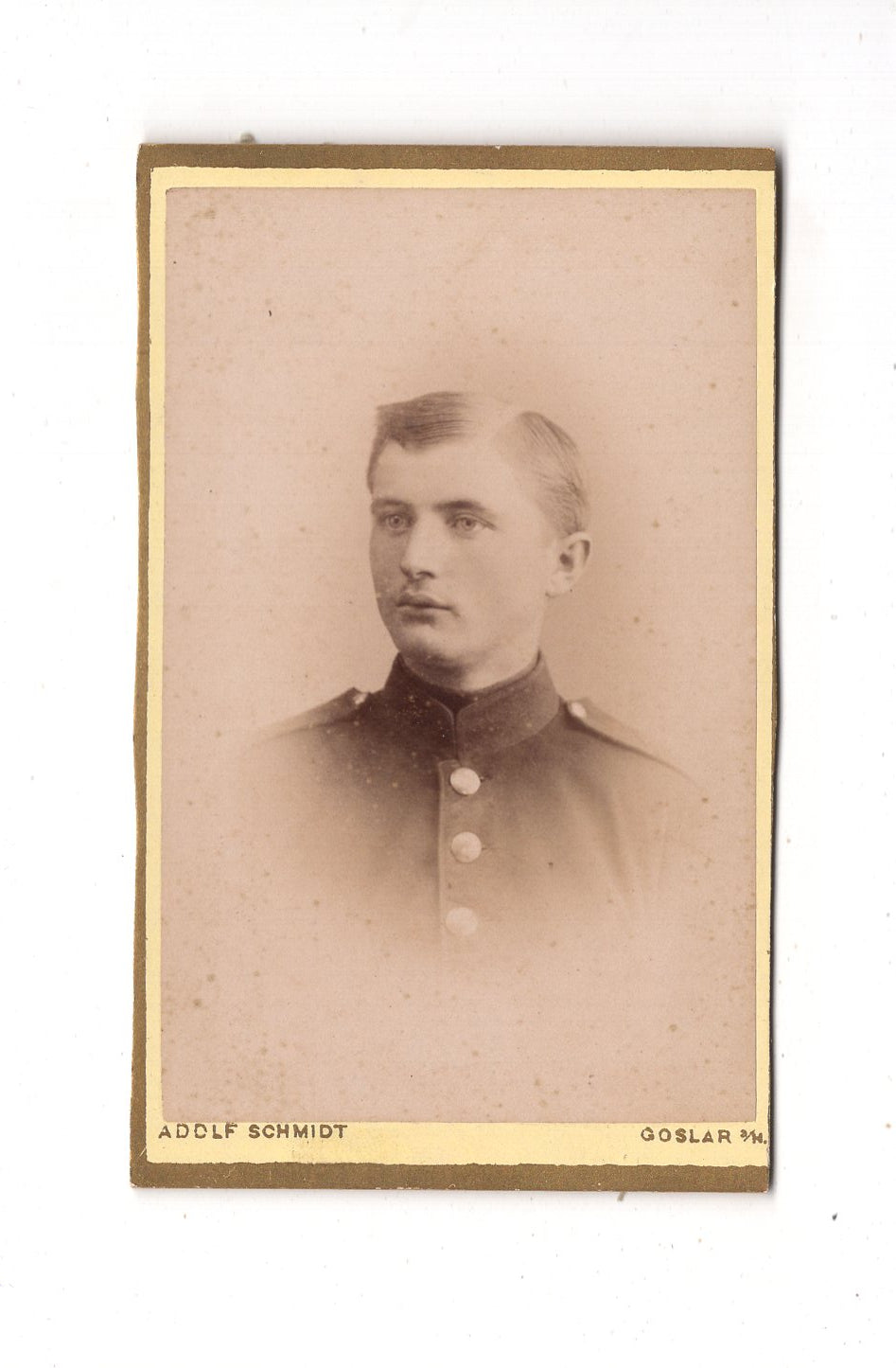 Fotografie Soldat - Goslar am Harz 1880er / CDV M1-05