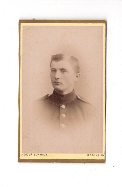 Fotografie Soldat - Goslar am Harz 1880er / CDV M1-05