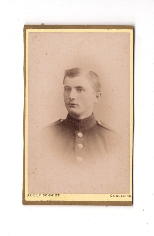 Fotografie Soldat - Goslar am Harz 1880er / CDV M1-05