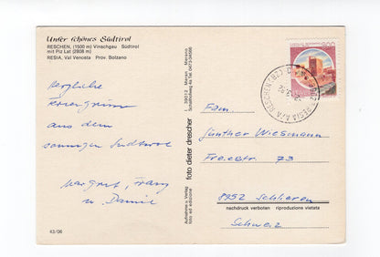 Ansichtskarte Reschen / Vinschgau / Südtirol / Italien