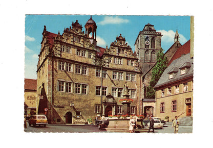 Ansichtskarte Bad Hersfeld / Rathaus mit Lullusbrunnen