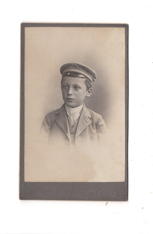 Fotografie Niedlicher kleiner Junge - Freiberg 1890er / CDV M1-25