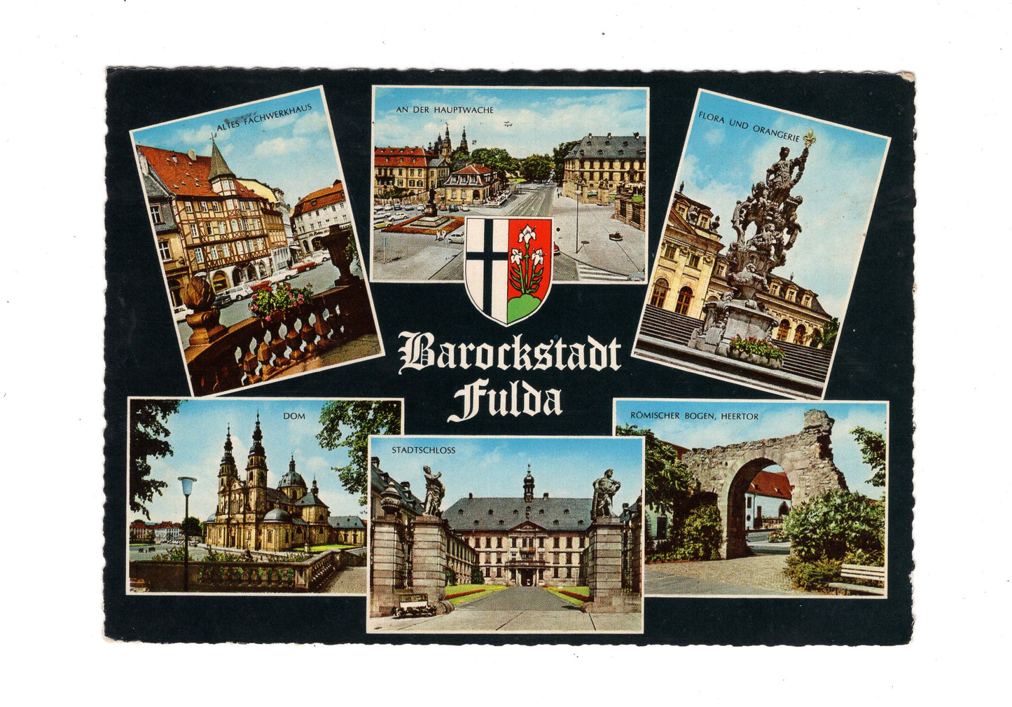 Ansichtskarte Fulda / An der Hauptwache / Stadtschloss +++
