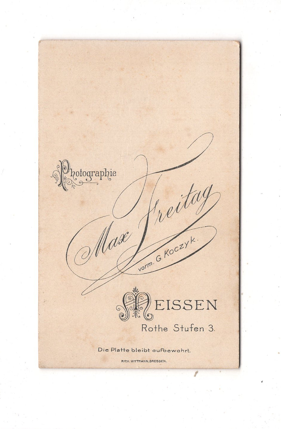 Fotografie Schönes Kinderbild / Baby - Meißen 1890er / CDV N1-08