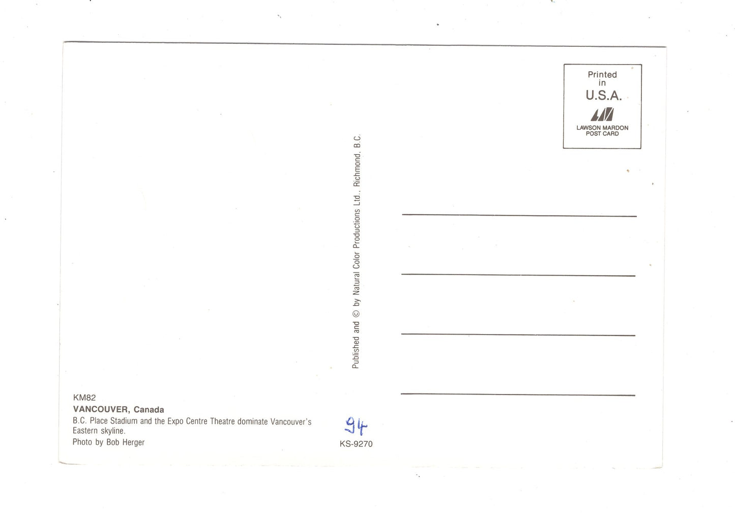 Ansichtskarte Vancouver / British Columbia / Kanada