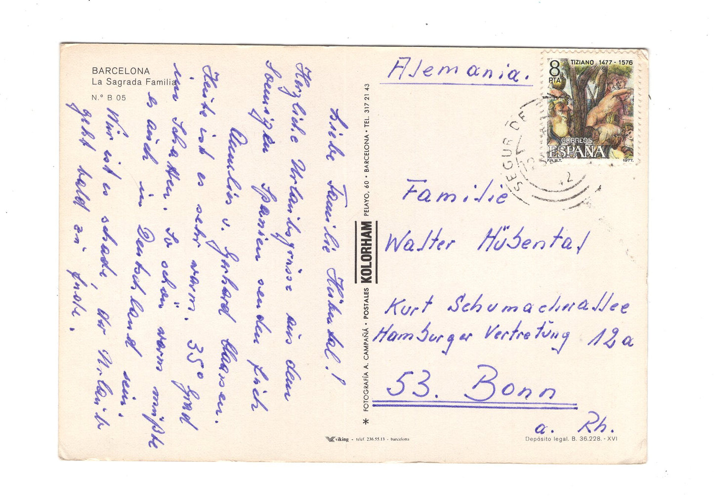 Ansichtskarte Barcelona / La Sagrada Famila / Spanien