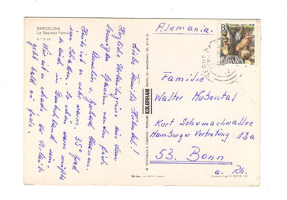 Ansichtskarte Barcelona / La Sagrada Famila / Spanien