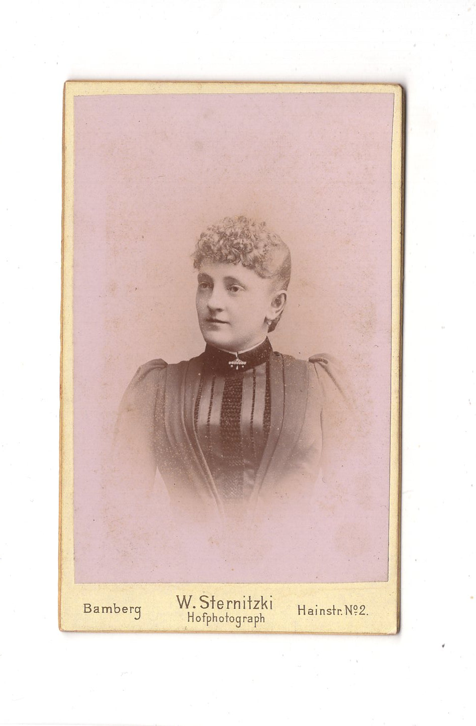 Fotografie Damenportrait - Bamberg 1890er / CDV C1-02