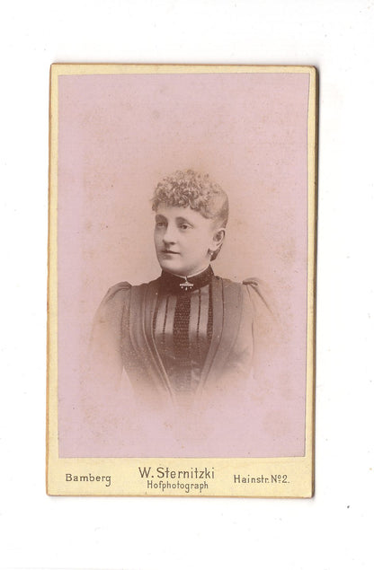 Fotografie Damenportrait - Bamberg 1890er / CDV C1-02