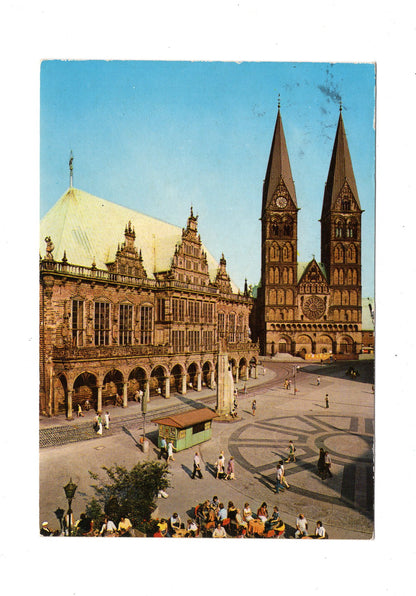 Ansichtskarte Bremen / Rathaus und Dom