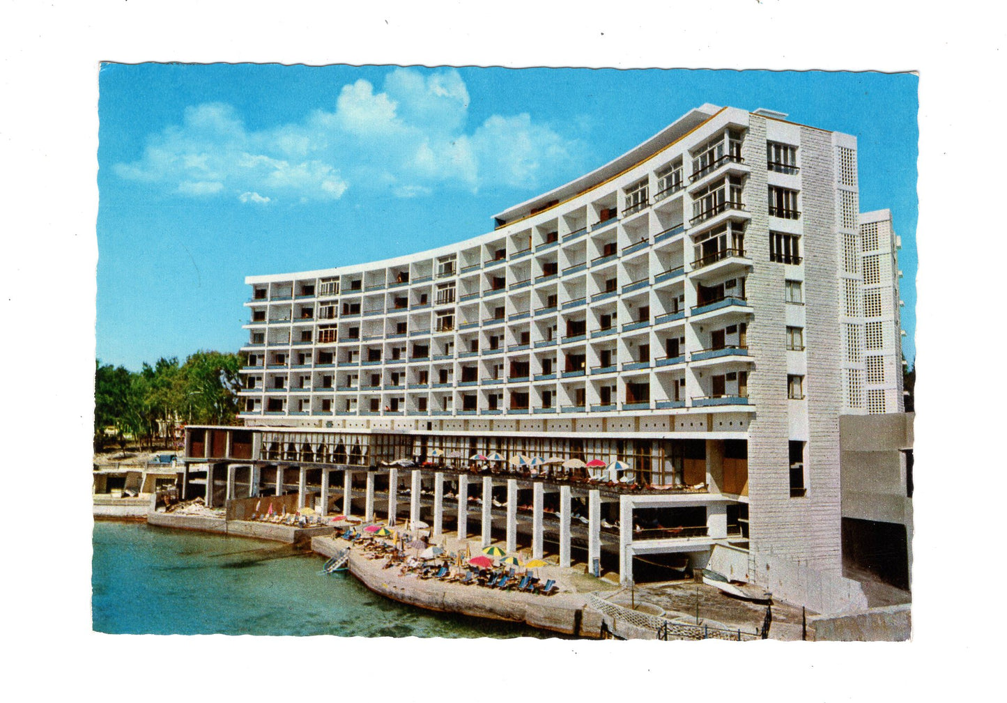 Ansichtskarte Alexandria / Hotel Palaestina am Montaza Strand / Ägypten