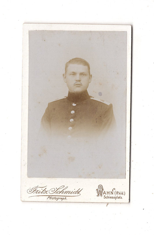 Fotografie Soldat - Wahn / Rheinland 1890er / CDV M1-05