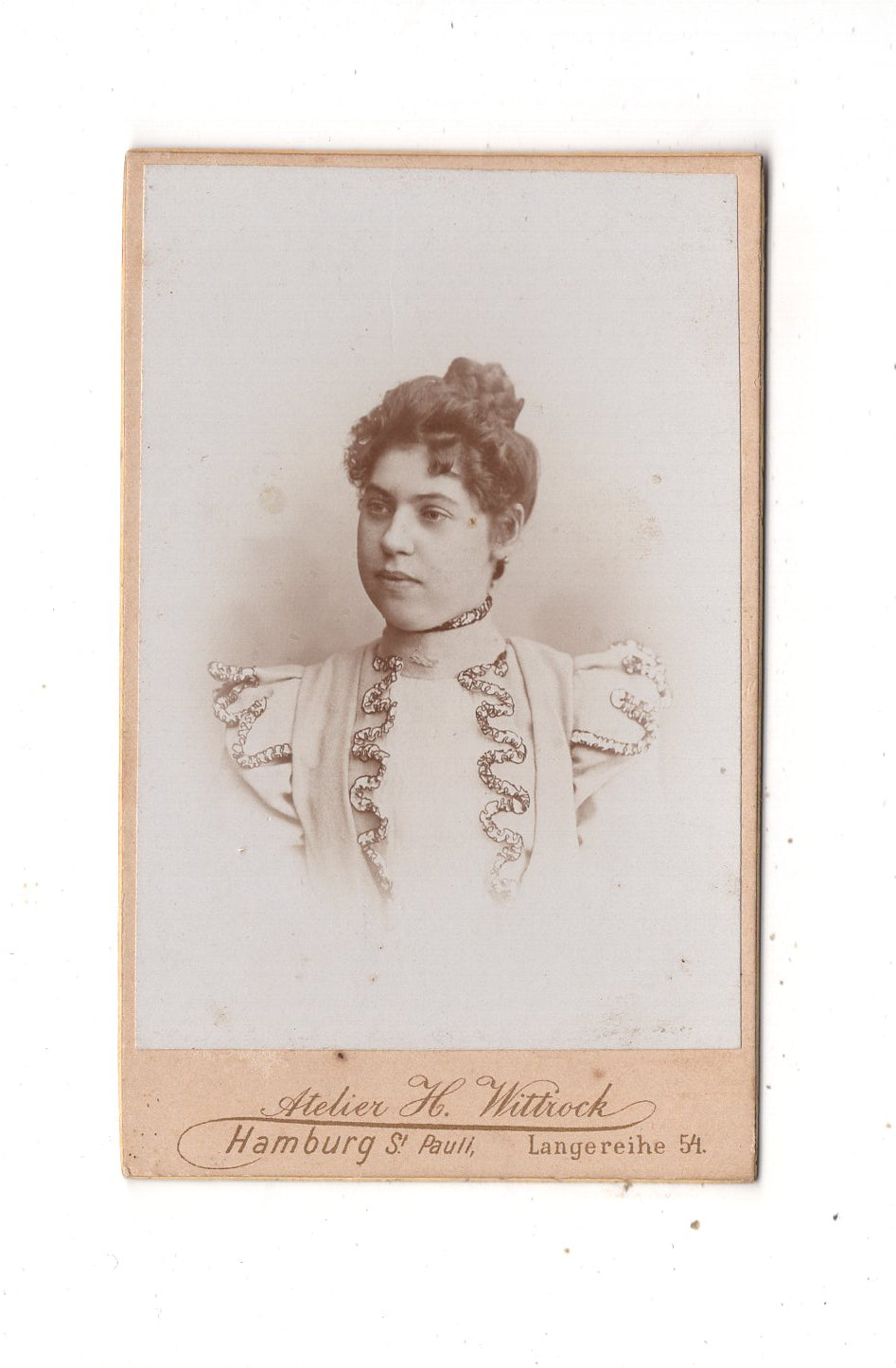 Fotografie Damenportrait - Hamburg 1890er / CDV N1-12