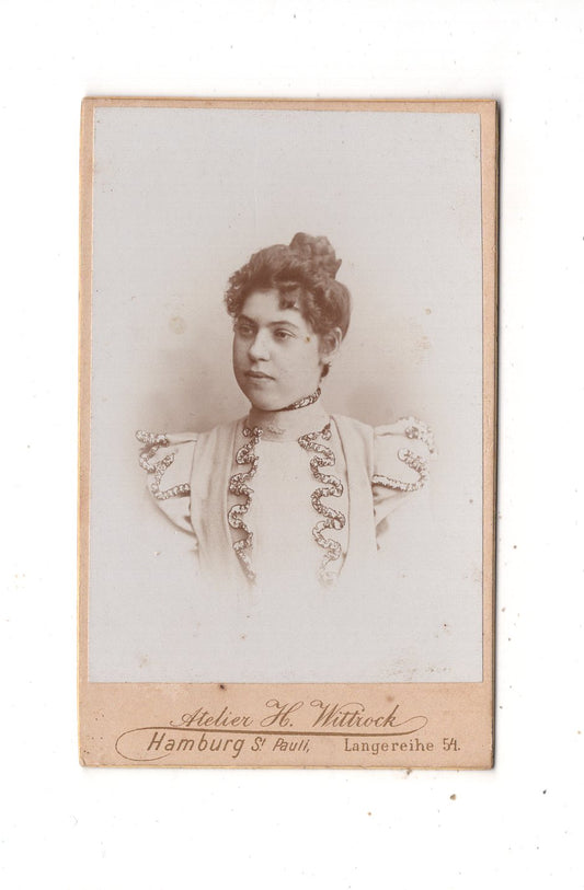 Fotografie Damenportrait - Hamburg 1890er / CDV N1-12