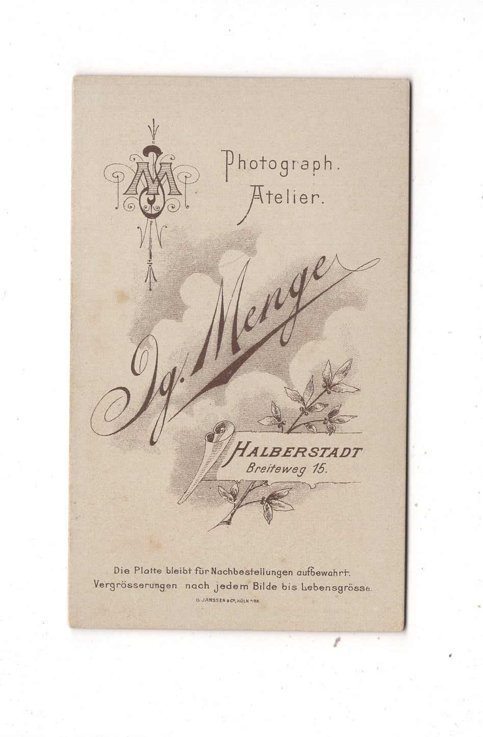 Fotografie Schönes Kinderbild / Baby - Halberstadt 1890er / CDV N1-08