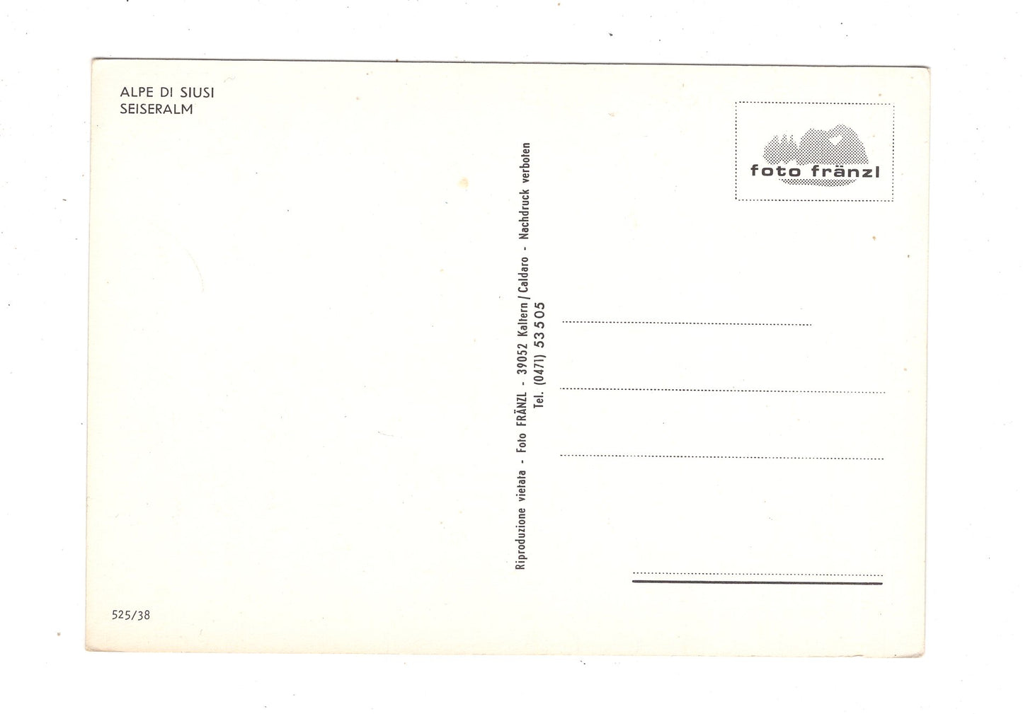 Ansichtskarte Seiseralm / Italien