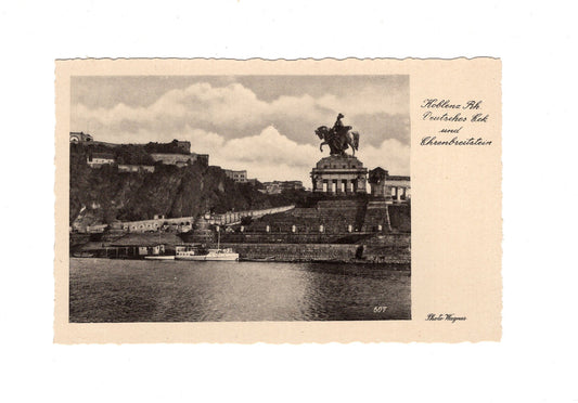 Ansichtskarte Koblenz am Rhein / Deutsches Eck und Ehrenbreitstein