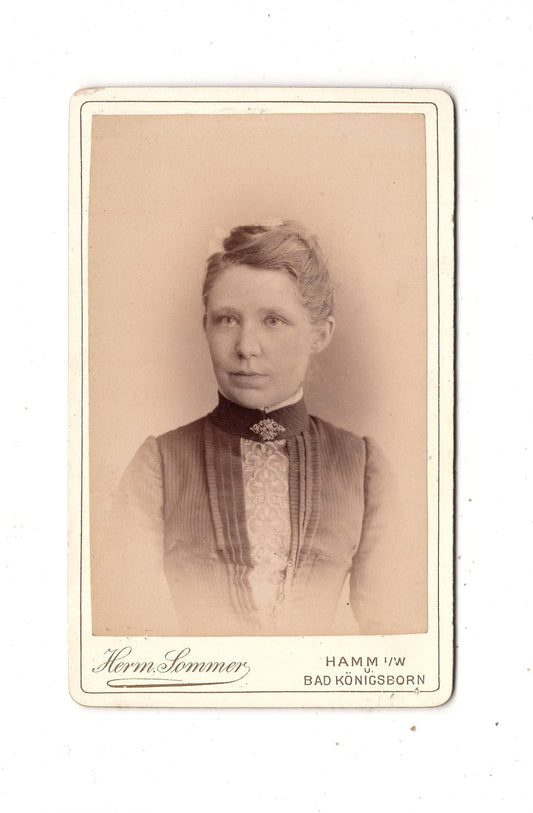 Fotografie Damenportrait - Hamm / Bad Königsborn 1880er / CDV N1-12