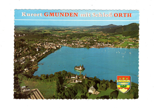 Ansichtskarte Gmunden am Traunsee mit Schloss Orth / Oberösterreich / Österreich
