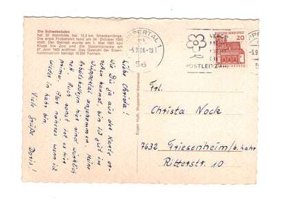 Ansichtskarte Wuppertal / Die Schwebebahn / I1-51