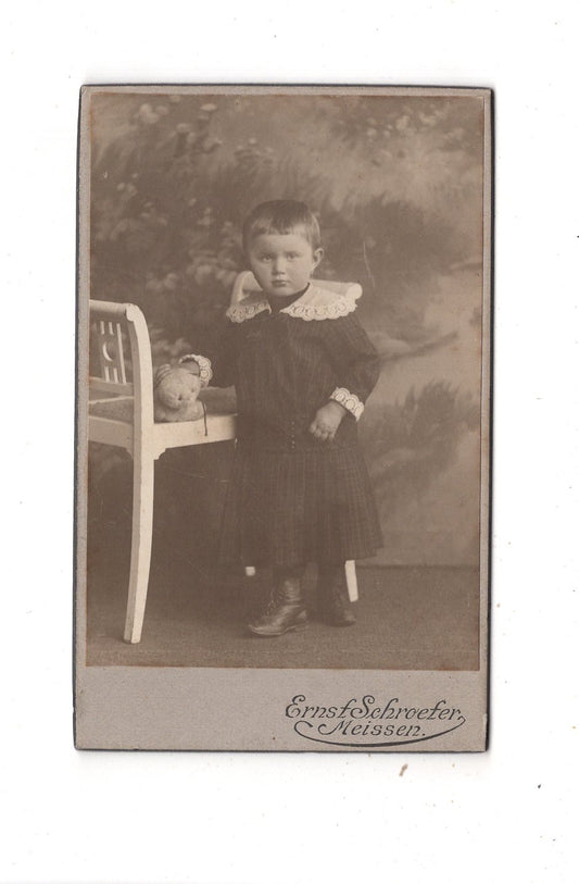 Fotografie Niedlicher kleiner Junge - Meißen 1900er / CDV M1-25