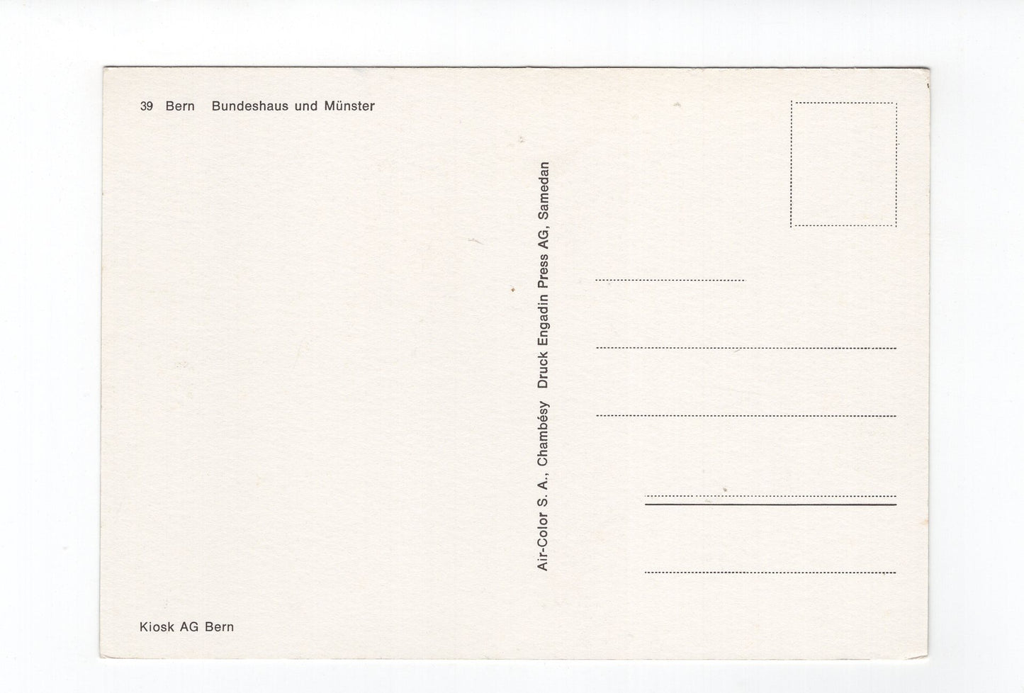 Ansichtskarte Bern / Bundeshaus und Münster / Schweiz