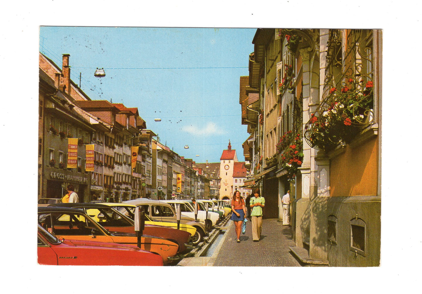 Ansichtskarte Waldshut am Hochrhein / Kaiserstraße mit Unterem Tor