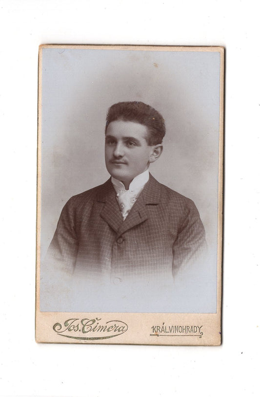 Fotografie Herrenportrait - Kral. Vinohrady / Prag um 1900 / CDV C1-20