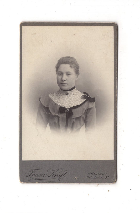 Fotografie Damenportrait - Herne um 1900 / CDV N1-12