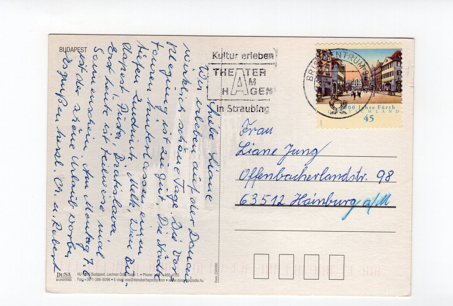 Ansichtskarte Budapest / Ungarn