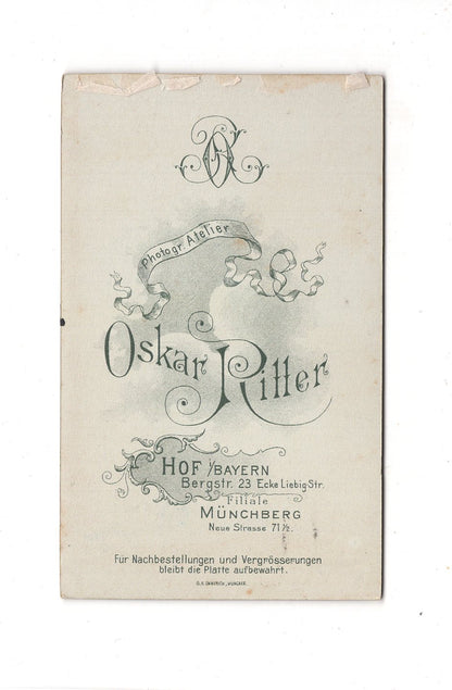 Fotografie Damenportrait - Hof & Münchberg 1890er / CDV C1-02
