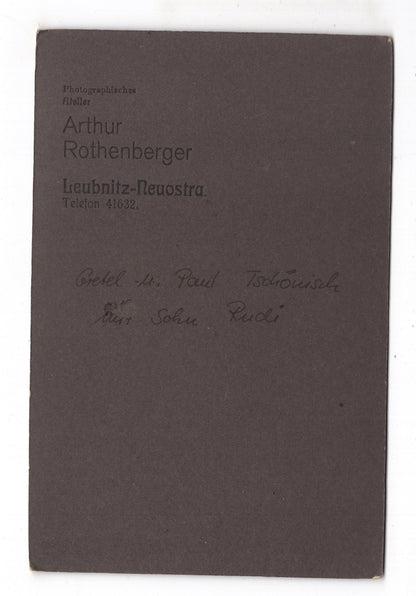 Fotografie Schönes Familienbild / benannt - Leubnitz-Neuostra 1910er / CAB X-35