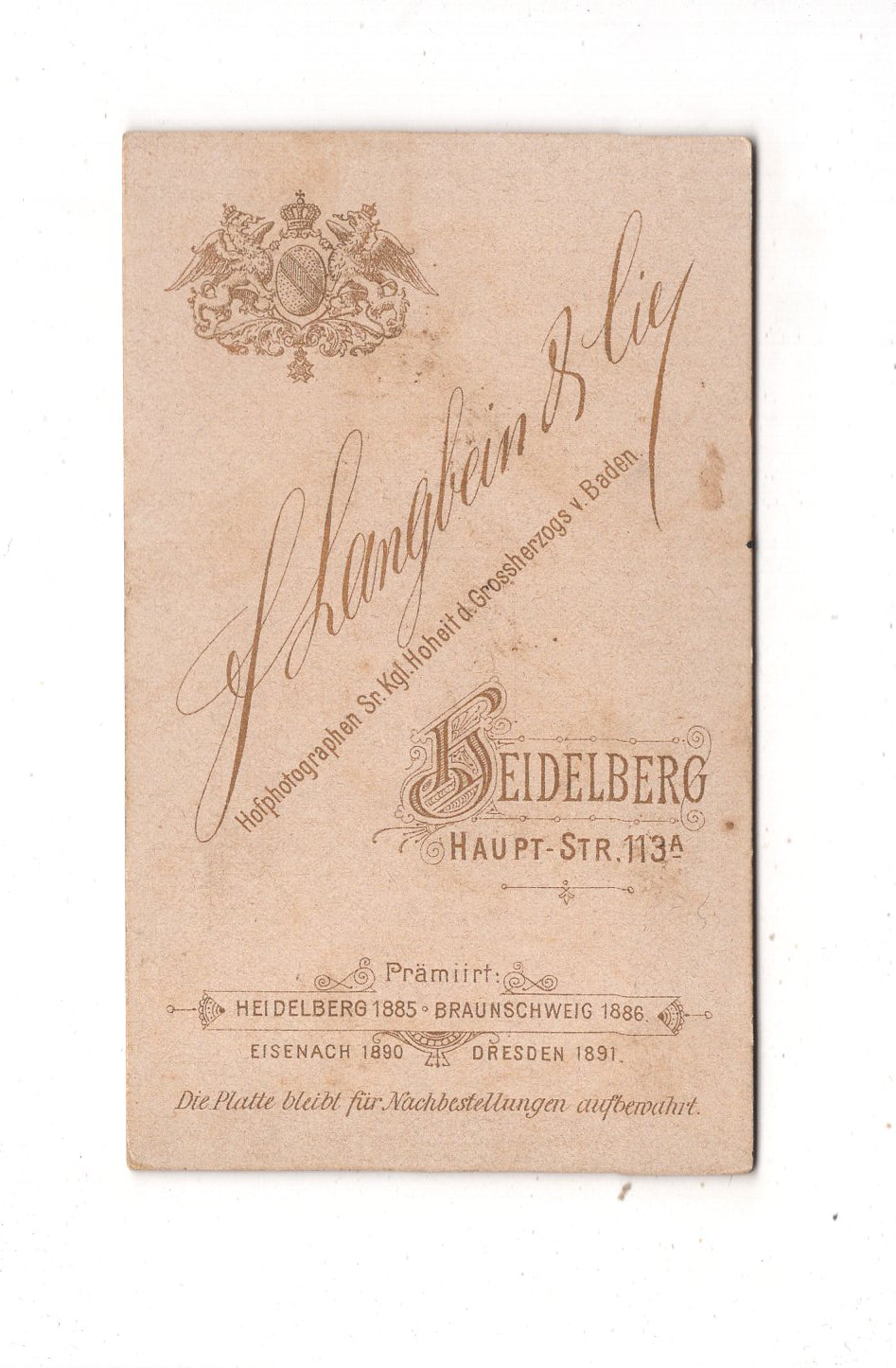 Fotografie Schönes Kinderbild / Baby - Heidelberg 1890er / CDV N1-08