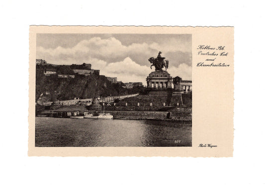Ansichtskarte Koblenz am Rhein / Deutsches Eck und Ehrenbreitstein