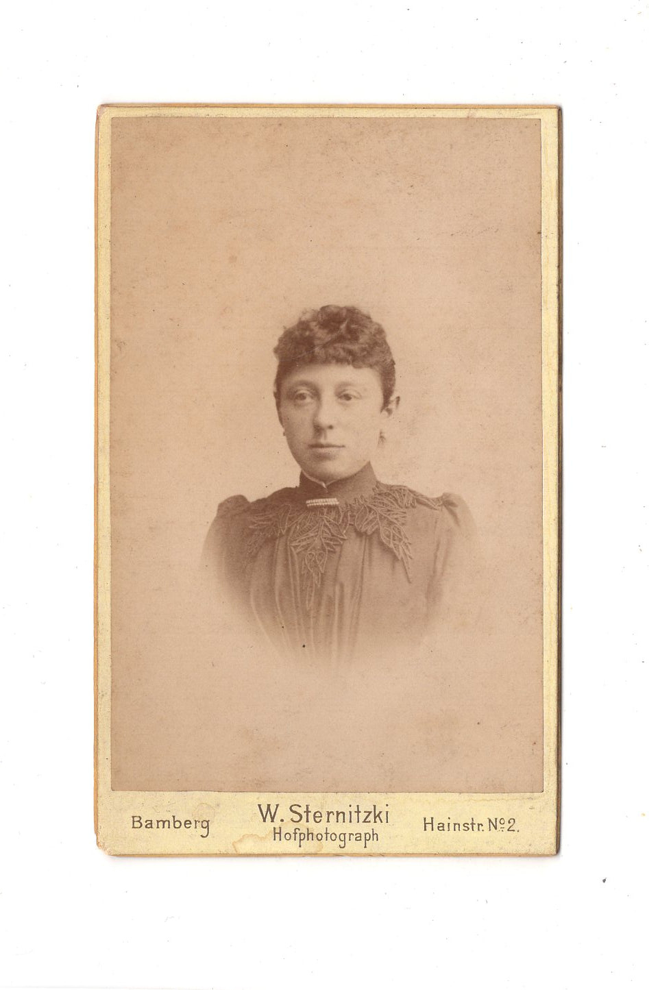 Fotografie Damenportrait - Bamberg 1890er / CDV C1-02