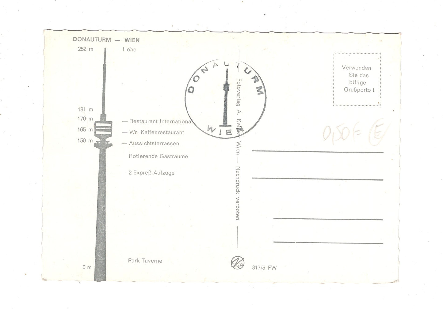 Ansichtskarte Wien / Donauturm / Österreich / N1-64