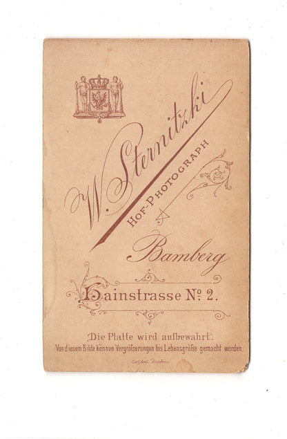 Fotografie Damenportrait - Bamberg 1890er / CDV C1-02