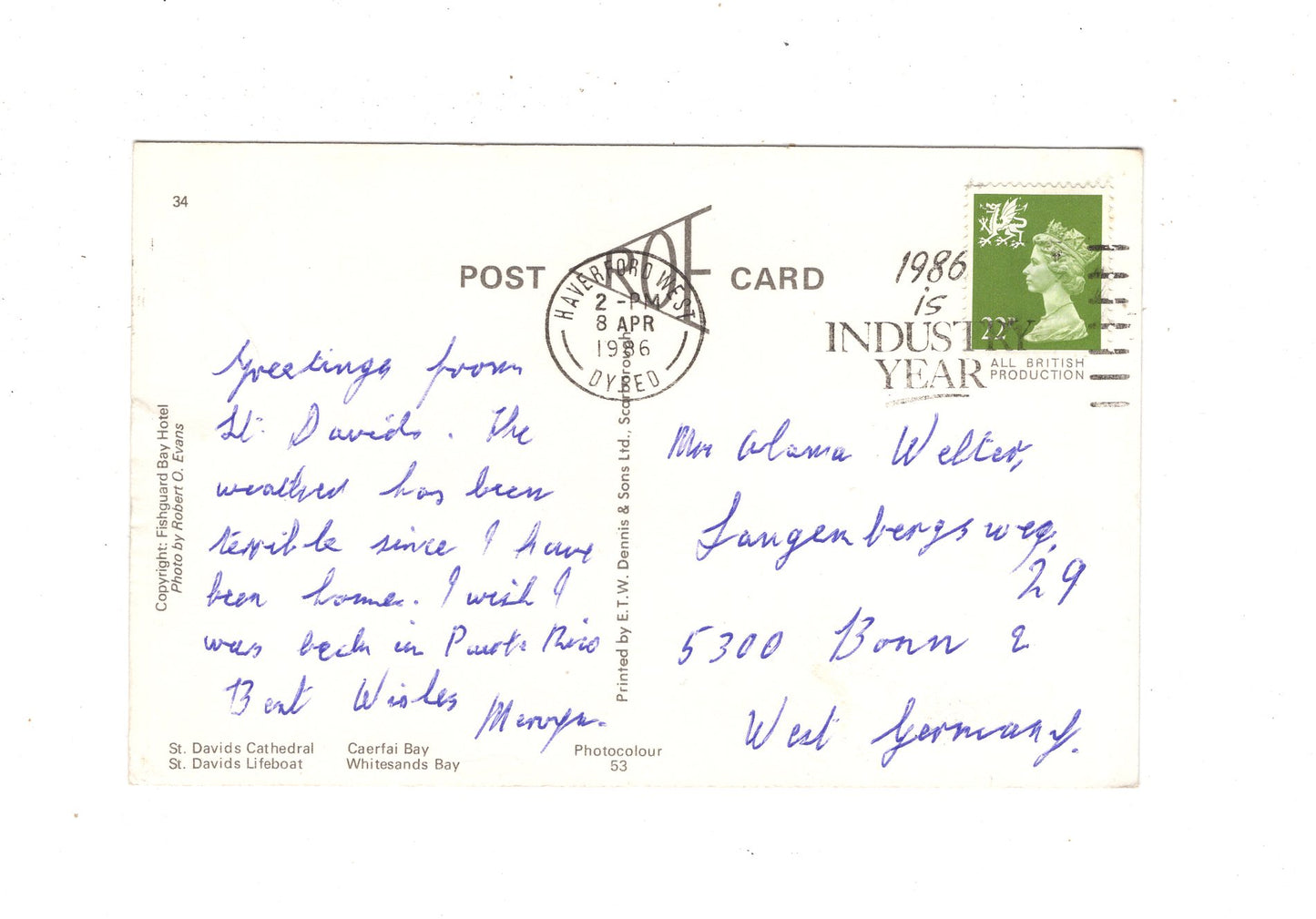 Ansichtskarte St. Davids / Wales / M1-68