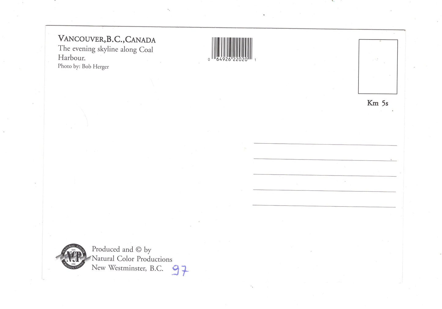 Ansichtskarte Vancouver / British Columbia / Kanada