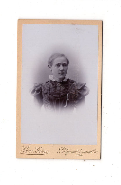 Fotografie Damenportrait - Lütgendortmund 1898 / CDV N1-12