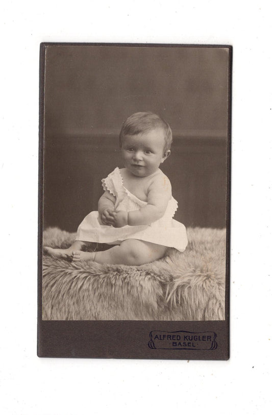 Fotografie Schönes Kinderbild / Baby - Basel 1911 / CDV N1-08