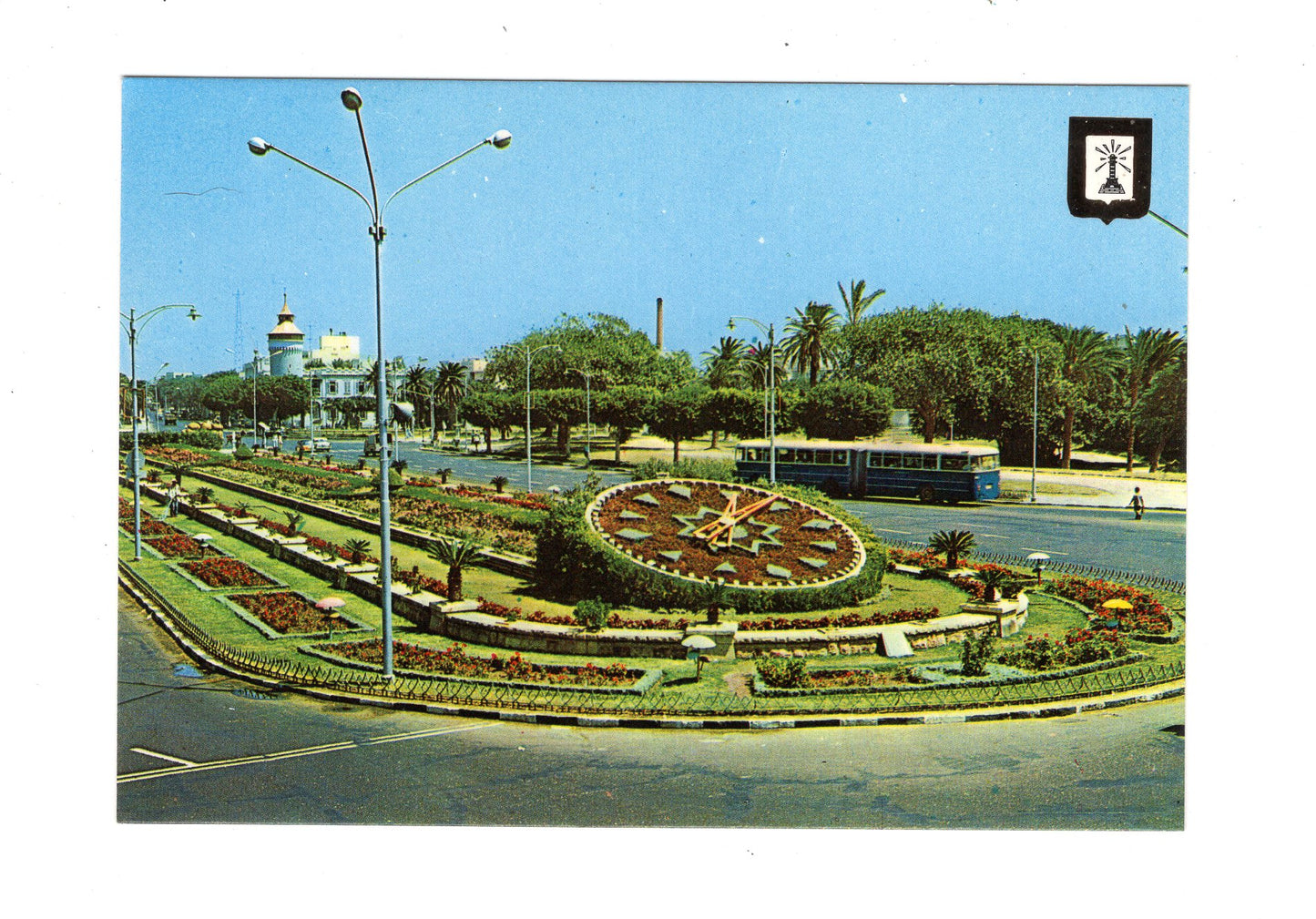 Ansichtskarte Alexandria / Blumenuhr / Ägypten