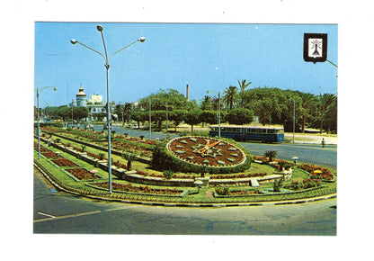 Ansichtskarte Alexandria / Blumenuhr / Ägypten