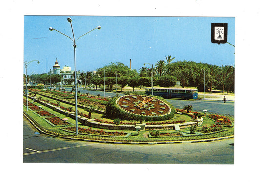 Ansichtskarte Alexandria / Blumenuhr / Ägypten